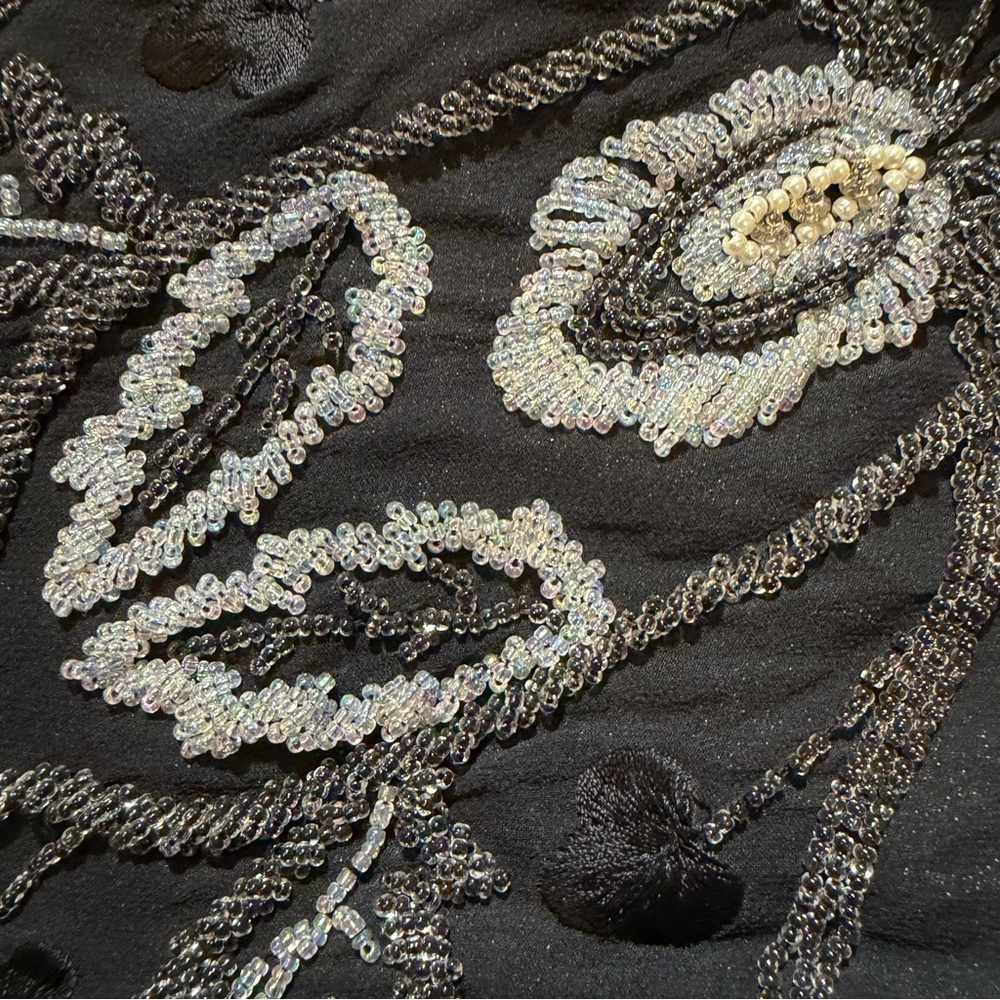 Vintage Y2K 100% Silk Beaded Dress Vintage Beaded Dress Sue Wong Dress Fairy - Picture 17 of 17